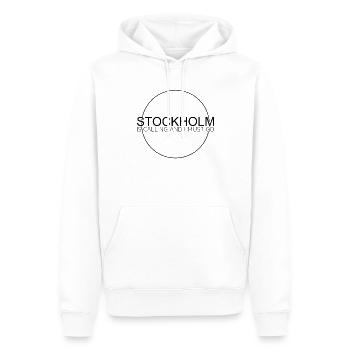 Dicton de Stockholm - Sweat à capuche Premium bio Homme - blanc - Devant - Nico (187cm)