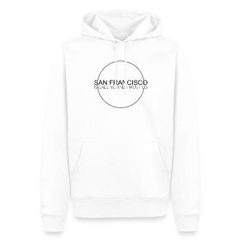 Citation de San Francisco - Sweat à capuche Premium bio Homme - blanc - Devant - Nico (187cm)