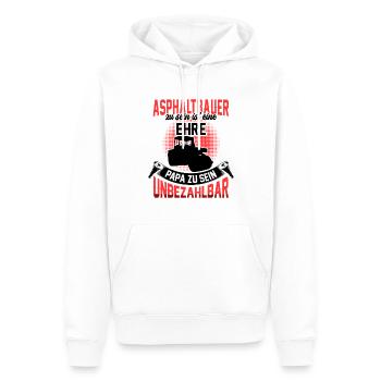 Asphaltbauer zu sein ist eine Ehre Asphaltierer - Männer Premium Bio Hoodie - Weiß - Vorne - Nico (187cm)