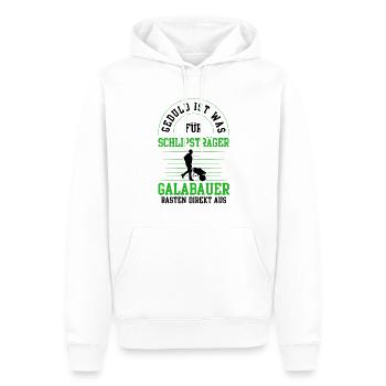 Galabauer rasten aus Gartenbau Galabau - Männer Premium Bio Hoodie - Weiß - Vorne - Nico (187cm)