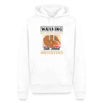 Le fourmilier parle spontanément peu de fourmilier - Sweat à capuche Premium bio Homme - blanc - Devant - Nico (187cm)