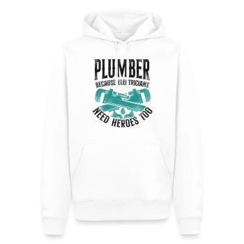 Plumbing Plumber Electrician - Männer Premium Bio Hoodie - Weiß - Vorne - Nico (187cm)