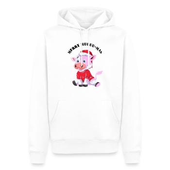 Merry Muuu Mas Outfit - Männer Premium Bio Hoodie - Weiß - Vorne - Nico (187cm)