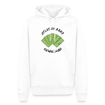 Inflation 2023 ich wer dabei Schwarz Outfit - Männer Premium Bio Hoodie - Weiß - Vorne - Nico (187cm)