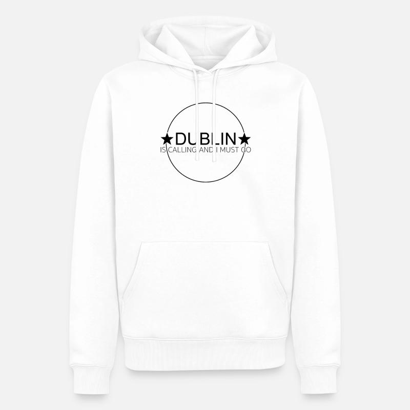 Dicton de Dublin - Sweat à capuche Premium bio Homme - blanc