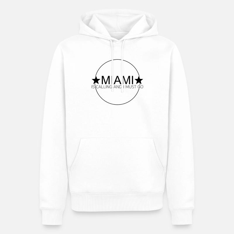 Citation de Miami - Sweat à capuche Premium bio Homme - blanc