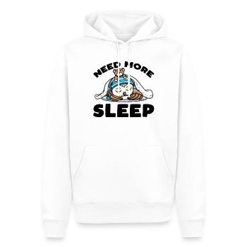 Brauche Mehr Schlaf Napping Eule Mit Plüschtier - Männer Premium Bio Hoodie - Weiß - Vorne - Nico (187cm)