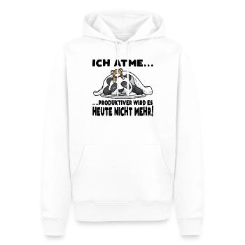Schlafender Panda Mit Plüschtier Schlaf - Männer Premium Bio Hoodie - Weiß - Vorne - Nico (187cm)