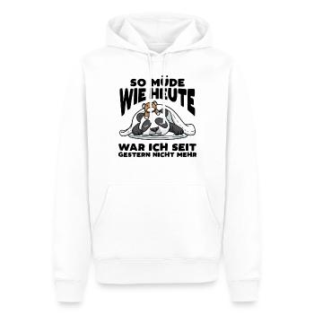 Schlafender Panda Mit Plüschtier Schlaf - Männer Premium Bio Hoodie - Weiß - Vorne - Nico (187cm)