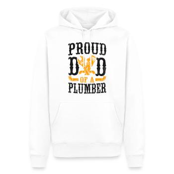 Plumbing Plumber Dad Vintage Proud - Men’s Premium Organic Hoodie - white - Front - Nico (187cm)