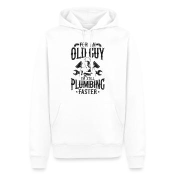 Plumbing Plumber Grandpa Retired - Men’s Premium Organic Hoodie - white - Front - Nico (187cm)