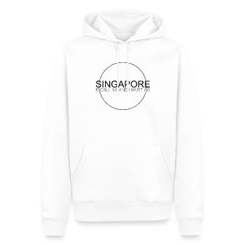 Citation de Singapour - Sweat à capuche Premium bio Homme - blanc - Devant - Nico (187cm)