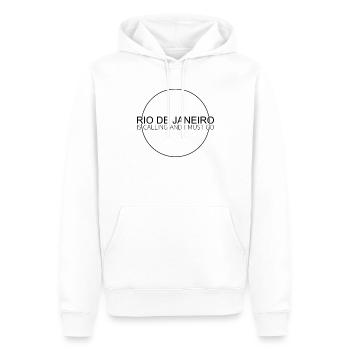 Rio de Janeiro Spruch - Männer Premium Bio Hoodie - Weiß - Vorne - Nico (187cm)