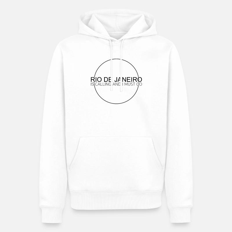 Citation de Rio de Janeiro - Sweat à capuche Premium bio Homme - blanc