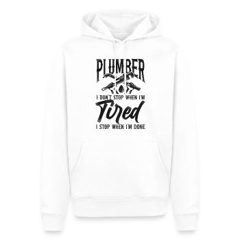 Plumbing Plumber Vintage Plumber I - Männer Premium Bio Hoodie - Weiß - Vorne - Nico (187cm)