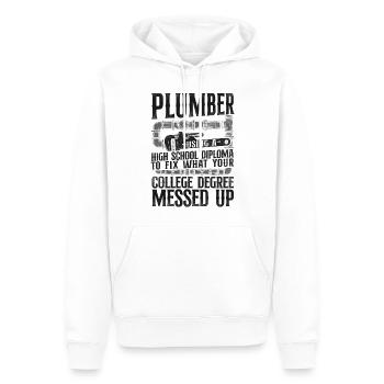 Plumbing Plumber Vintage Plumber - Männer Premium Bio Hoodie - Weiß - Vorne - Nico (187cm)