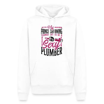 Plumbing Plumber My Prince - Men’s Premium Organic Hoodie - white - Front - Nico (187cm)