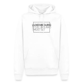 Décision luxembourgeoise - Sweat à capuche Premium bio Homme - blanc - Devant - Nico (187cm)