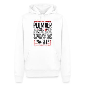 Plumbing Plumber Vintage Plumber - Männer Premium Bio Hoodie - Weiß - Vorne - Nico (187cm)