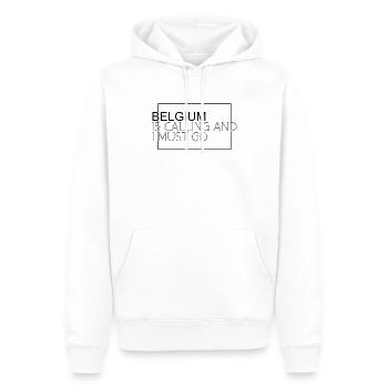 Belgien Spruch - Männer Premium Bio Hoodie - Weiß - Vorne - Nico (187cm)