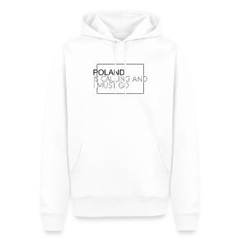 Polen Spruch - Männer Premium Bio Hoodie - Weiß - Vorne - Nico (187cm)