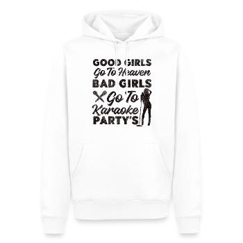 Karaoke Singer Vintage Good Girls - Männer Premium Bio Hoodie - Weiß - Vorne - Nico (187cm)
