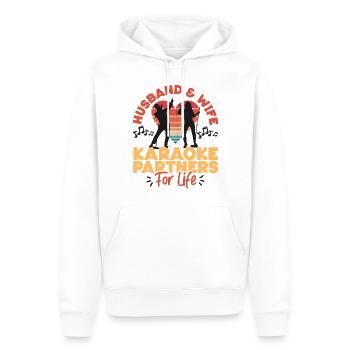 Chanteur de karaoké Mari Femme - Sweat à capuche Premium bio Homme - blanc - Devant - Nico (187cm)