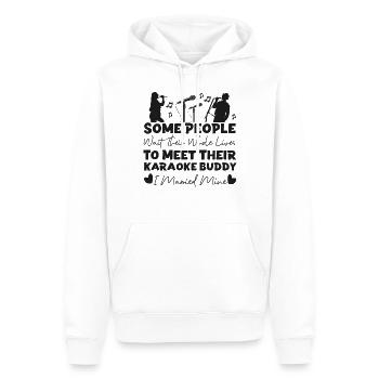 Chanteur de karaoké Mari Femme - Sweat à capuche Premium bio Homme - blanc - Devant - Nico (187cm)