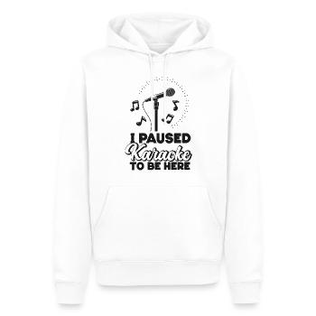 Karaoke Singer I Paused Karaoke To - Männer Premium Bio Hoodie - Weiß - Vorne - Nico (187cm)
