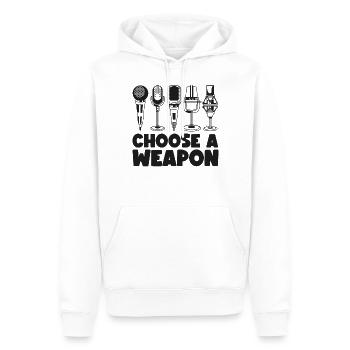Karaoke Singer Microphone Vocalist - Männer Premium Bio Hoodie - Weiß - Vorne - Nico (187cm)