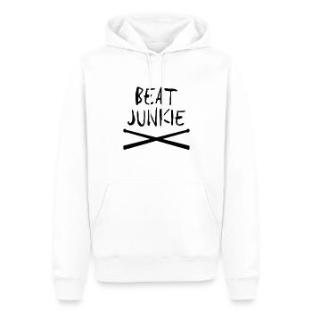 Beat Junkie Drumsticks for Percussionist Drummer - Männer Premium Bio Hoodie - Weiß - Vorne - Nico (187cm)