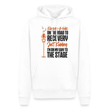 Karaoke Singer Karaoke-A-Holic On - Men’s Premium Organic Hoodie - white - Front - Nico (187cm)