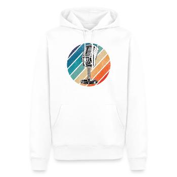 Karaoke Singer Microphone Vocalist - Männer Premium Bio Hoodie - Weiß - Vorne - Nico (187cm)