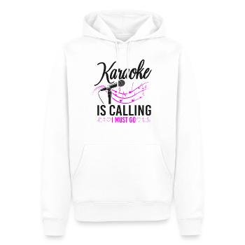 Karaoke Singer Karaoke Is Calling - Men’s Premium Organic Hoodie - white - Front - Nico (187cm)