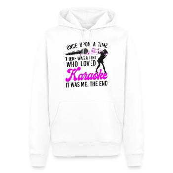 Karaoke Singer Once Upon A Time - Männer Premium Bio Hoodie - Weiß - Vorne - Nico (187cm)