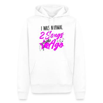 Karaoke Singer I Was Normal 2 - Männer Premium Bio Hoodie - Weiß - Vorne - Nico (187cm)