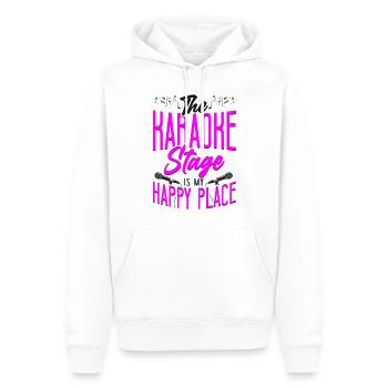 Chanteur de karaoké La scène karaoké - Sweat à capuche Premium bio Homme - blanc - Devant - Nico (187cm)