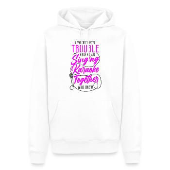 Karaoke Singer Apparently We're - Men’s Premium Organic Hoodie - white - Front - Nico (187cm)