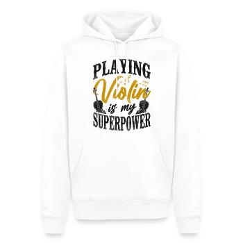 Violin Violinist Vintage Playing - Männer Premium Bio Hoodie - Weiß - Vorne - Nico (187cm)