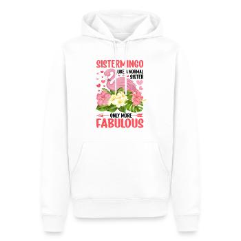 Drôle de Flamingo Sistermingo comme une sœur normale - Sweat à capuche Premium bio Homme - blanc - Devant - Nico (187cm)