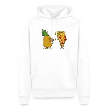 Drôle non à l’ananas sur Pizza Ananas mignon - Sweat à capuche Premium bio Homme - blanc - Devant - Nico (187cm)