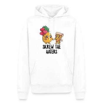 Nette hawaiianische Pizza lustige Pizza Kawaii Ananas - Männer Premium Bio Hoodie - Weiß - Vorne - Nico (187cm)