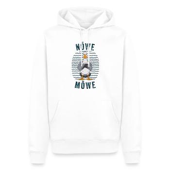 Die Nöwe Möwe Nö Norddeutschland - Männer Premium Bio Hoodie - Weiß - Vorne - Nico (187cm)