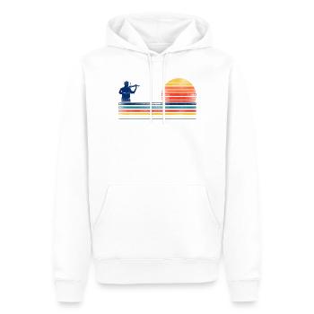 Violin Violinist Retro Vintage - Men’s Premium Organic Hoodie - white - Front - Nico (187cm)