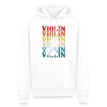 Violin Violinist Retro Vintage - Männer Premium Bio Hoodie - Weiß - Vorne - Nico (187cm)