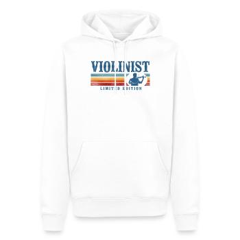 Violon Violoniste Rétro Vintage - Sweat à capuche Premium bio Homme - blanc - Devant - Nico (187cm)