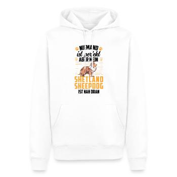 Shetland Sheepdog ist perfekt britischer Sheepdog - Männer Premium Bio Hoodie - Weiß - Vorne - Nico (187cm)