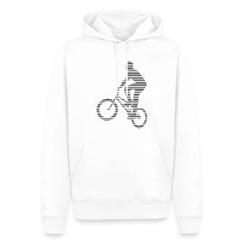 BMX - Männer Premium Bio Hoodie - Weiß - Vorne - Nico (187cm)