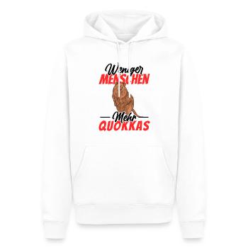 Weniger Menschen mehr Quokkas Quokka - Männer Premium Bio Hoodie - Weiß - Vorne - Nico (187cm)