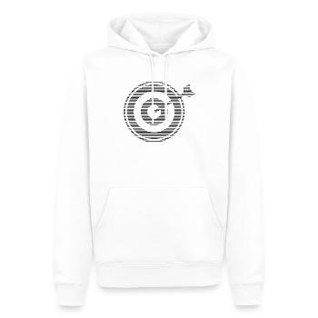 Dart - Männer Premium Bio Hoodie - Weiß - Vorne - Nico (187cm)